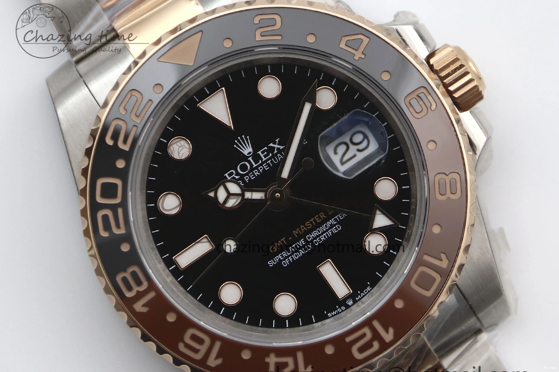 MiroTime 0416 GMT Master II 126711 CHNR 904L SS TW+ 1:1 Best Edition on SS RG Bracelet VR3186 CHS FreshLook 1976